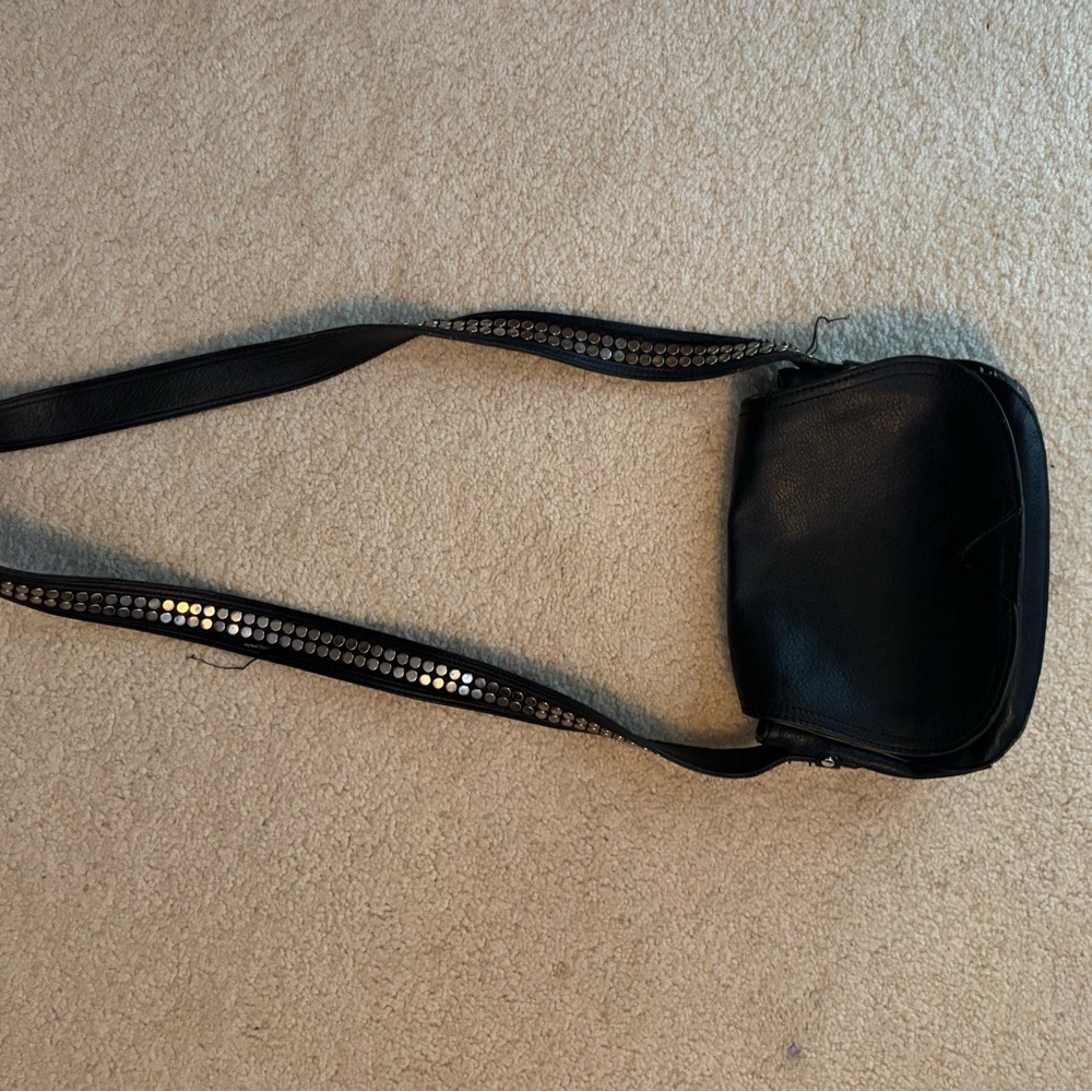 Steve Madden Black Crossbody Bag with Studded Strap
